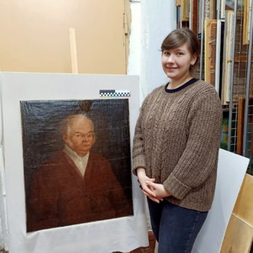 Алина Фирсова успешно защитила дипломную работу по реставрации портрета из собрания ТМО